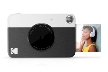 Kodak Printomatic Sofortbildkamera in grau Frontansicht