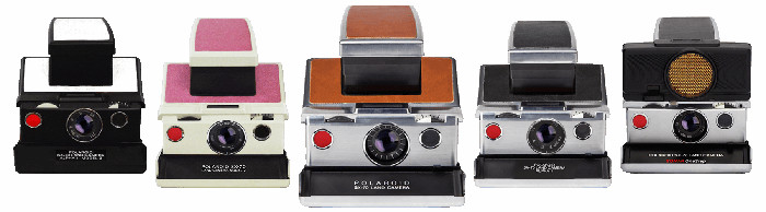 Polaroid SX-70 Modelle nebeneinander