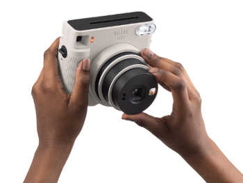 instax sq1 white selfie mode demonstration