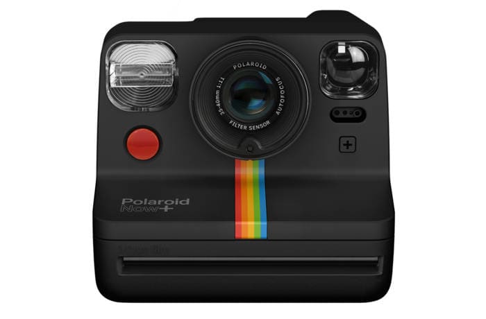 Polaroid Now Plus  in schwarz frontalansicht